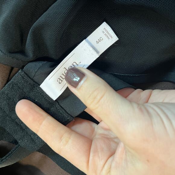 Auden Black Unlined Demi Coverage Underwire Bra Size 44C - Picture 3 of 7